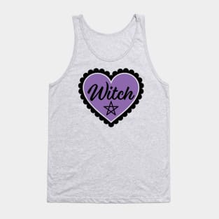 Purple Witch Heart Tank Top